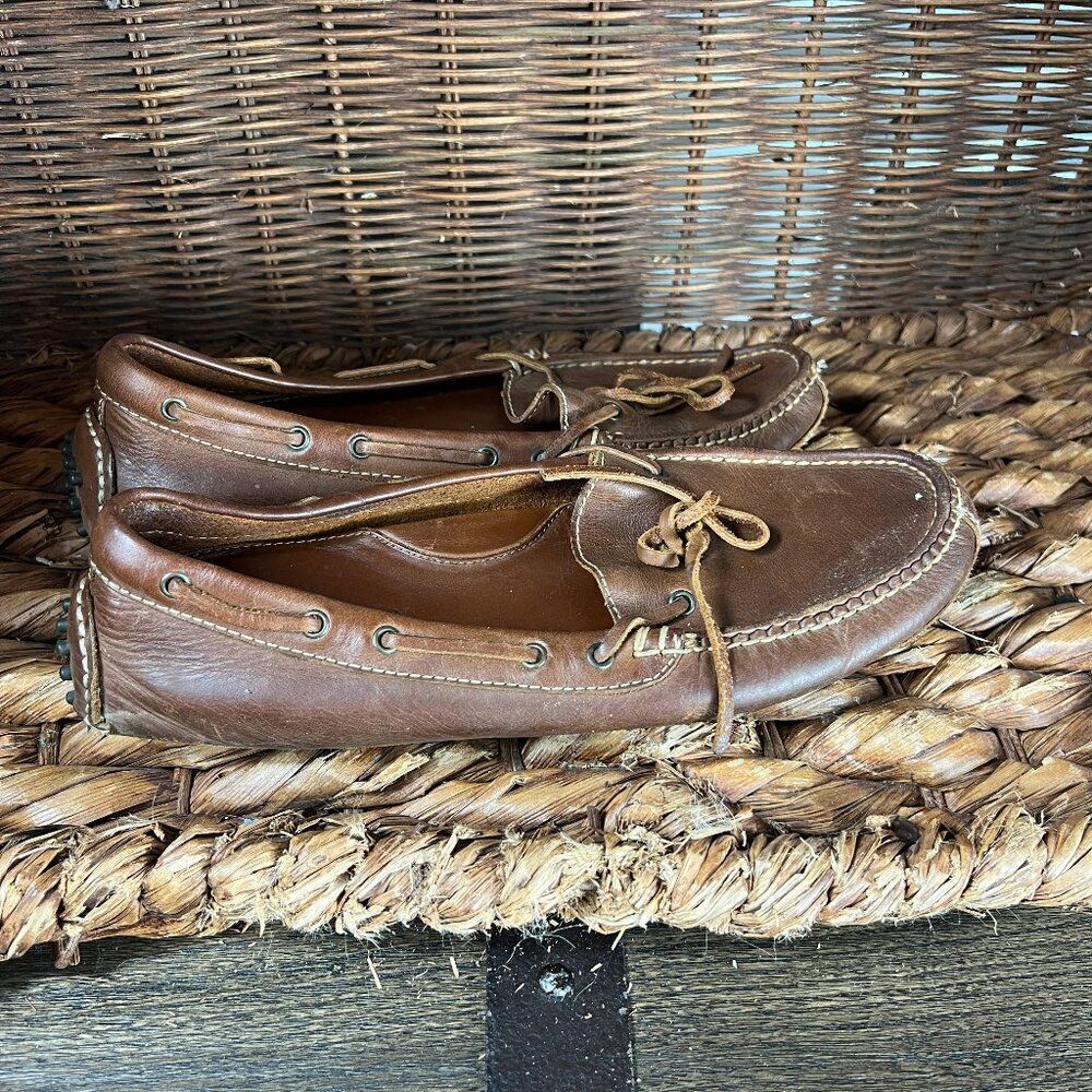 Cole Haan Men's Black/Brown Leather Slip‎ On Moccasin Loafers Size 8
